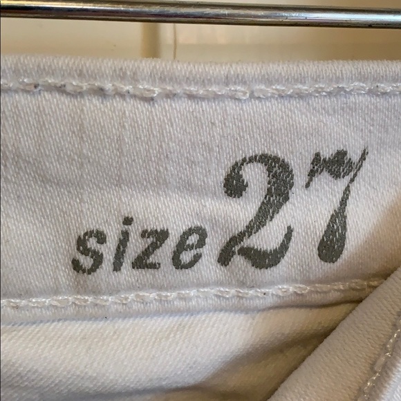 J Crew High Rise Cropped Skinny White Denim - Picture 2 of 5